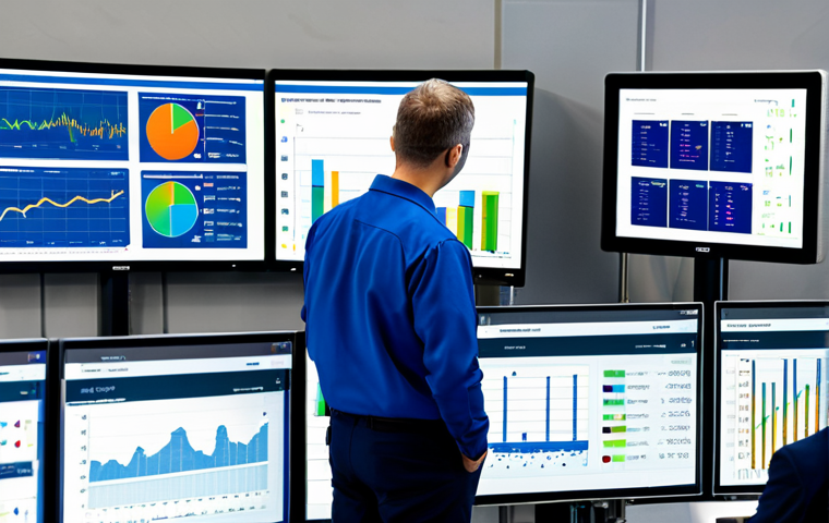 Data Analysis in a Modern Factory Setting**
"A bright, modern factory floor with digital displays showing real-time data analysis of machine performance. Several engineers in professional attire are gathered around a large screen, reviewing charts and graphs. The scene emphasizes collaboration, data-driven decision-making, and a focus on preventative maintenance. Include French signage and metric units. Safe for work, appropriate content, fully clothed, professional."
**