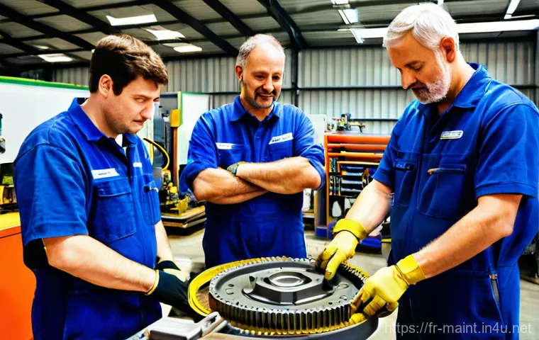 생산설비 유지보수 전문가의 일상 공유 - **Prompt:** "A clean, futuristic industrial control room or advanced monitoring station within a lar... 생산설비 유지보수 전문가의 일상 공유 - **Prompt:** "A clean, futuristic industrial control room or advanced monitoring station within a lar...